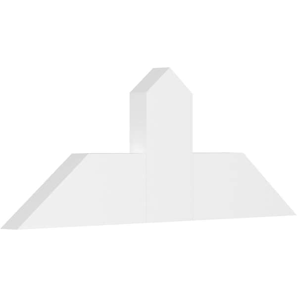 Ekena Millwork Portland Architectural Grade PVC Gable Bracket, 36"W x 13 1/2"H x 2"D x 6"F, 9/12 Pitch GBP036X14X0206POR00 - main